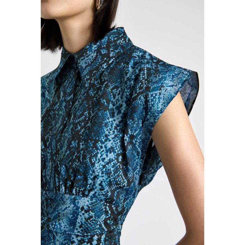 Cue Indigo Python Midi Dress image number 2